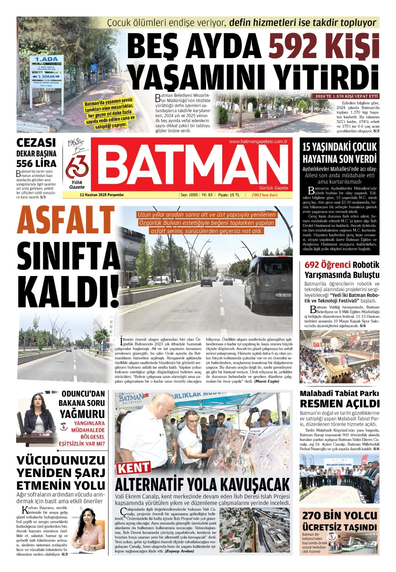 12 HAZİRAN 2025 PERŞEMBE 