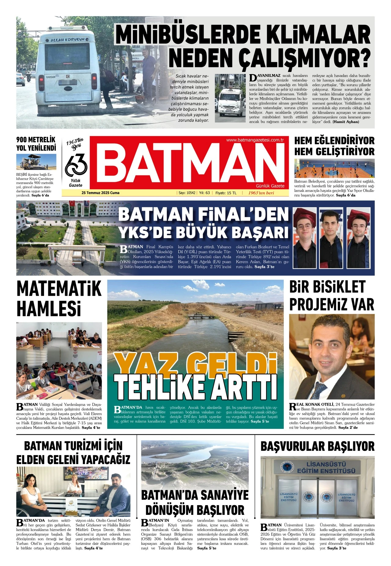 25 TEMMUZ 2025 CUMARTESİ 