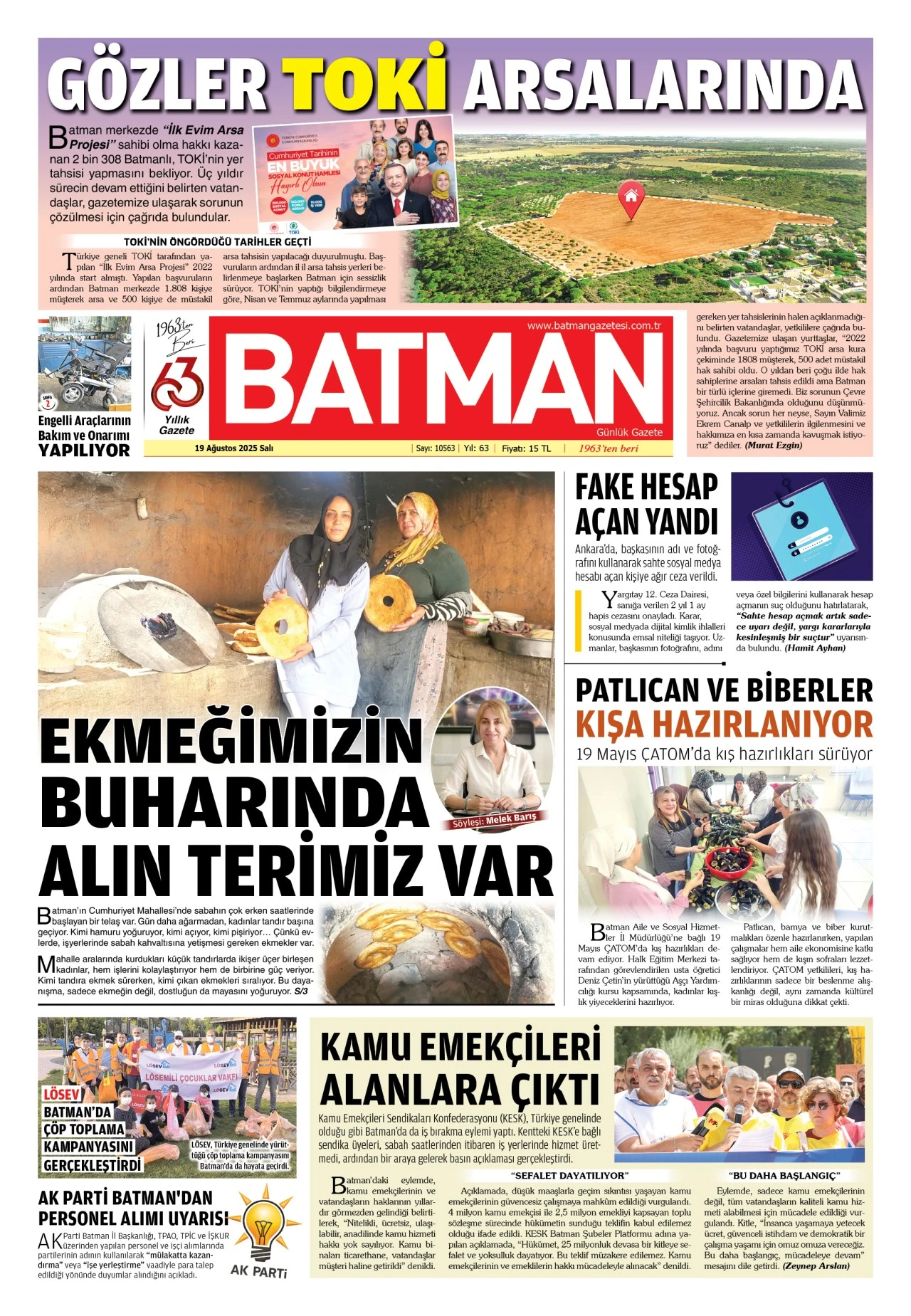 19 AĞUSTOS 2025 SALI