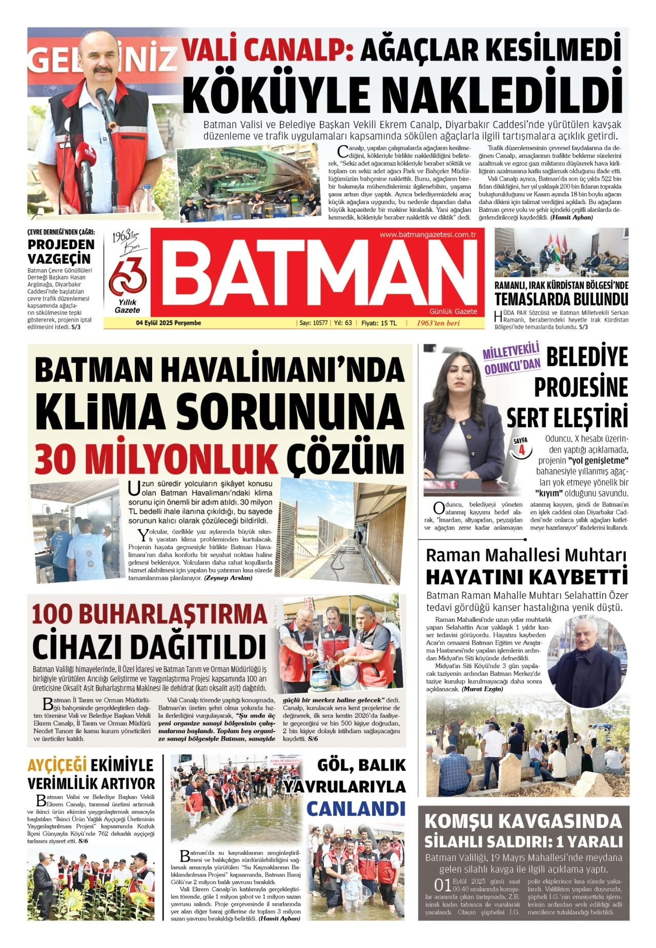 4 EYLÜL 2025 PERŞEMBE 