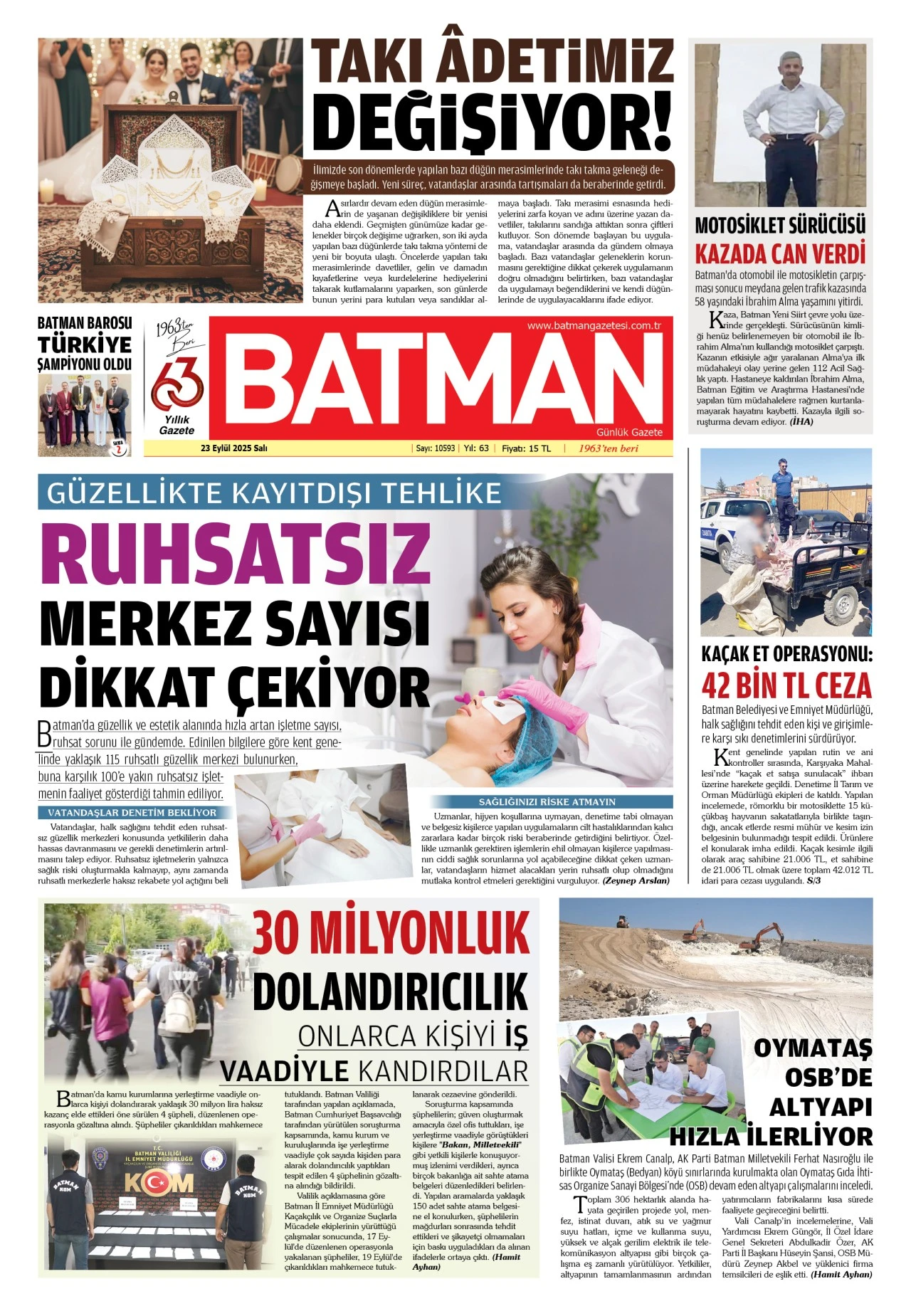 23 EYLÜL 2025 SALI