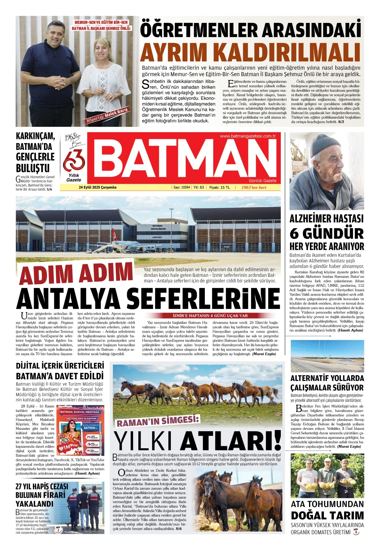 24 EYLÜL 2025 ÇARŞAMBA