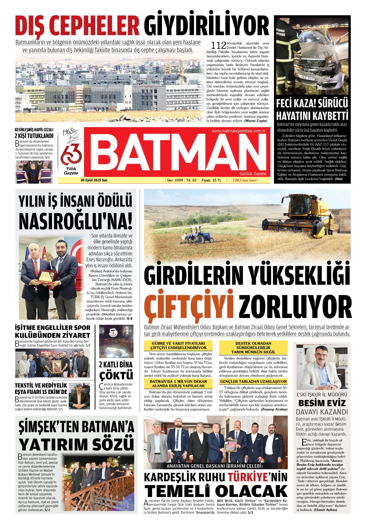 30 EYLÜL 2025 SALI