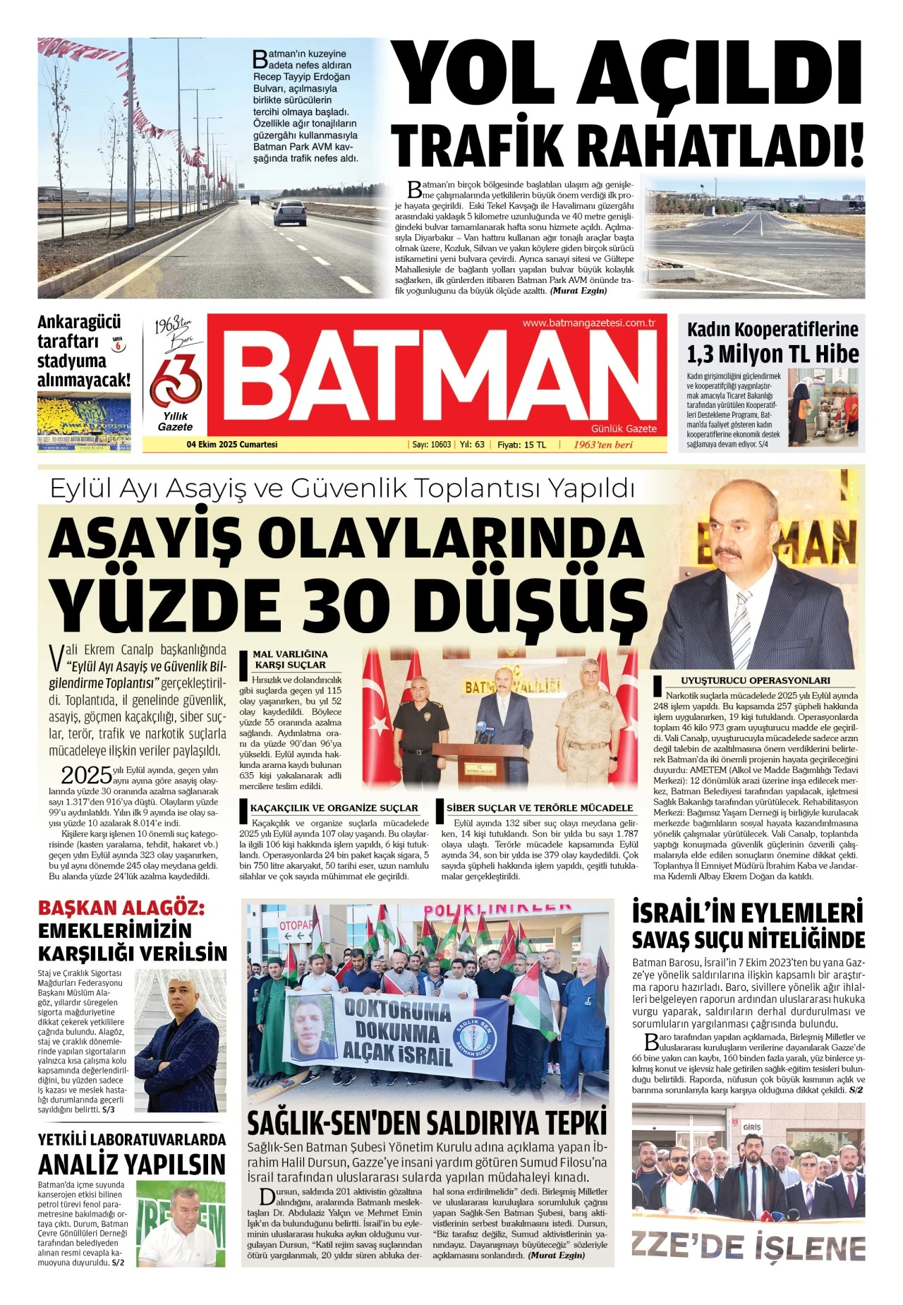 4 EKİM 2025 CUMARTESİ