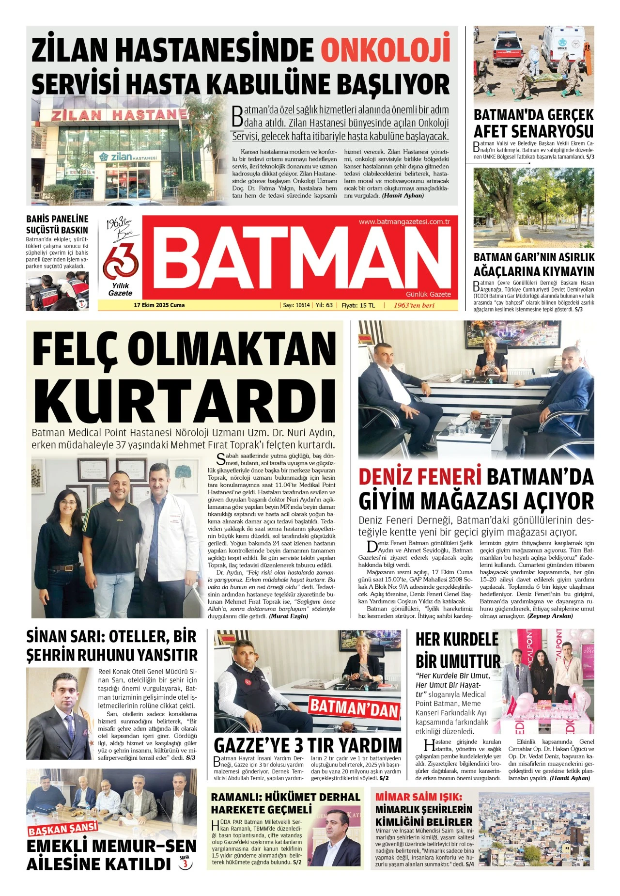 17 EKİM 2025 CUMA