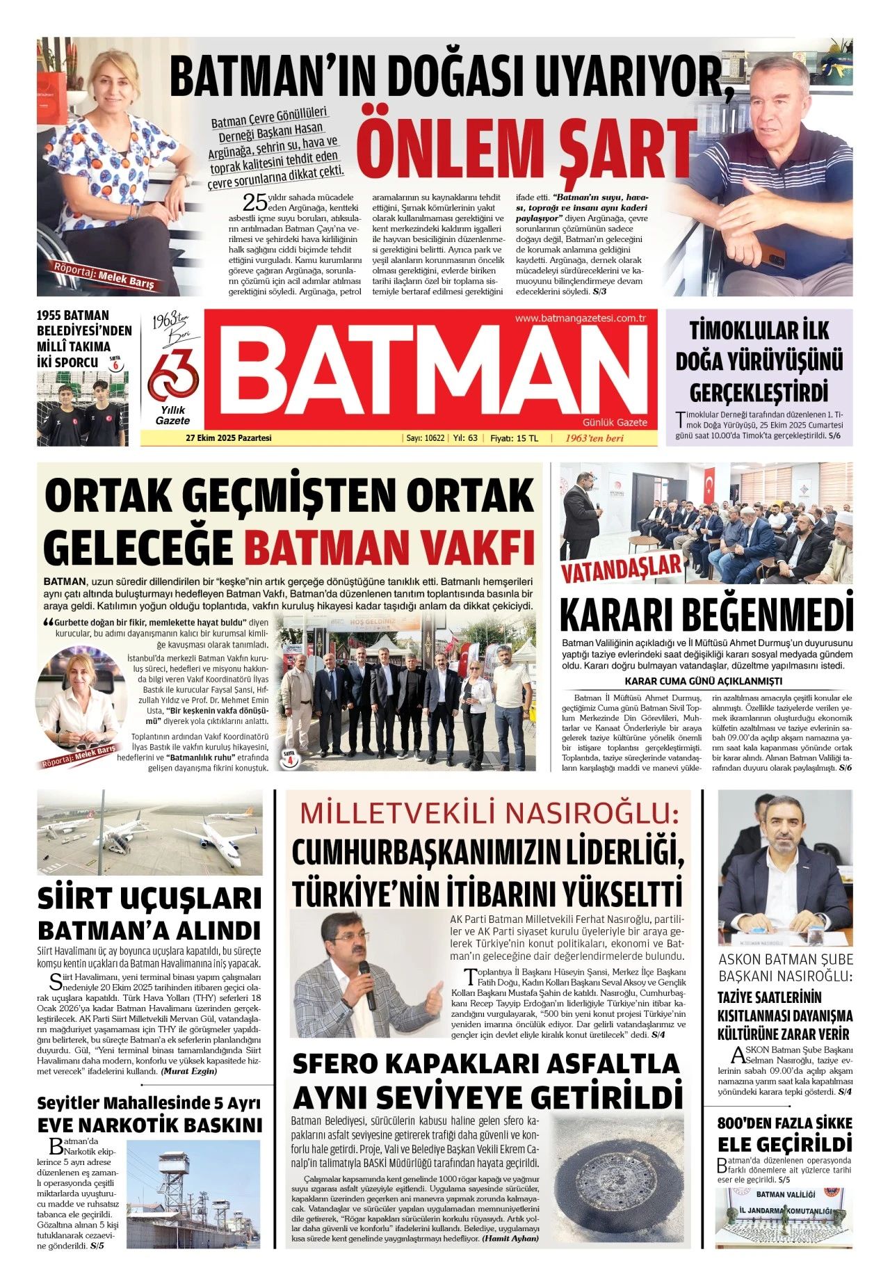 27 EKİM 2025 PAZARTESİ