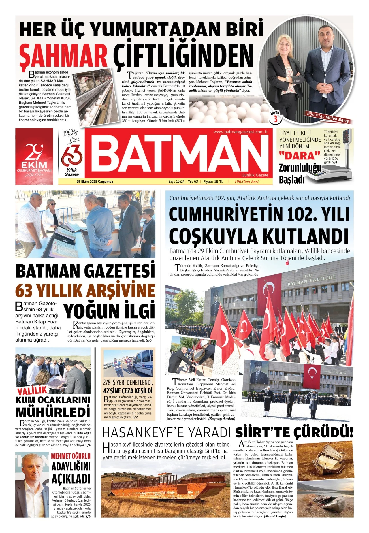 29 EKİM 2025 ÇARŞAMBA