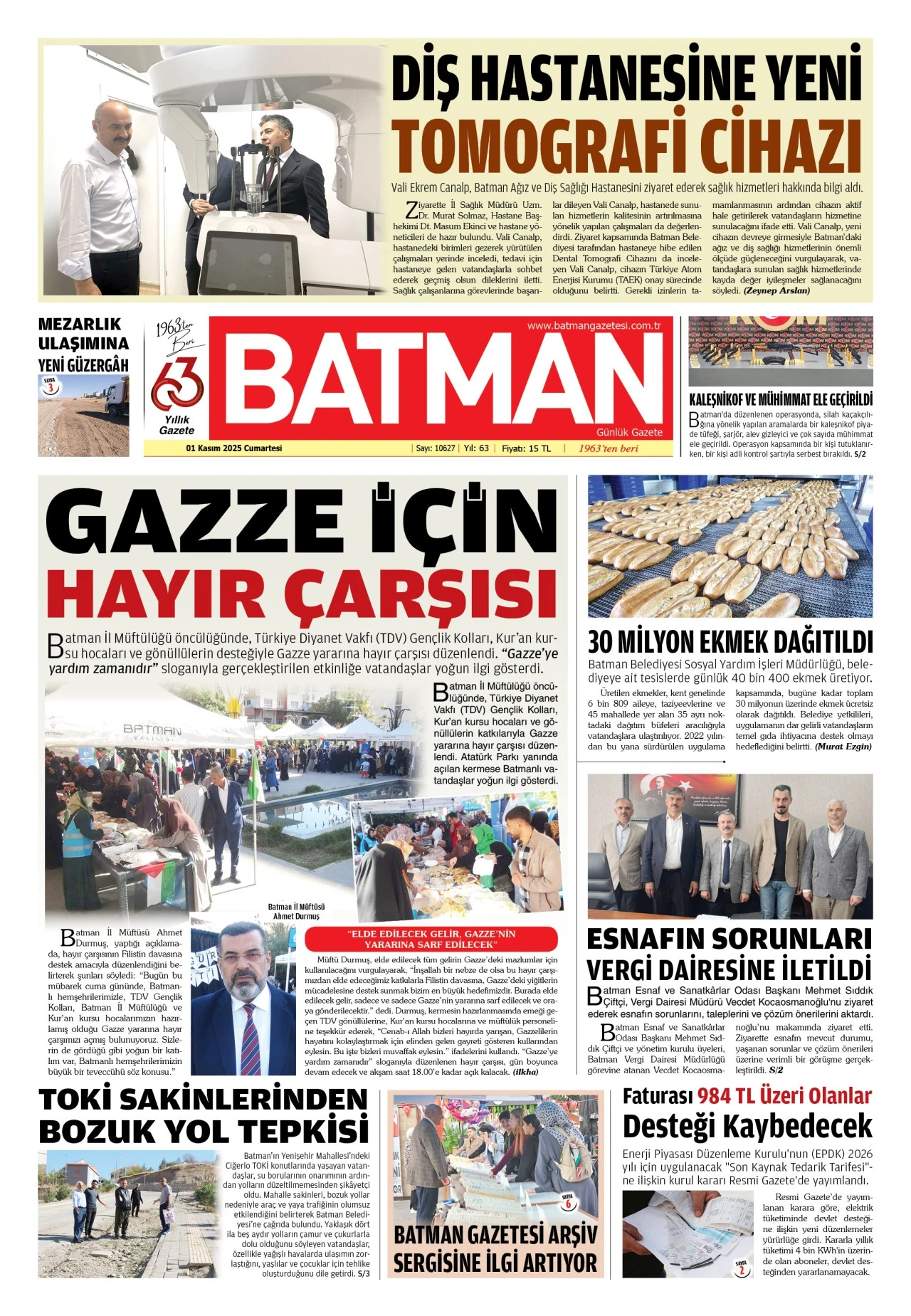 1 KASIM 2025 CUMARTESİ