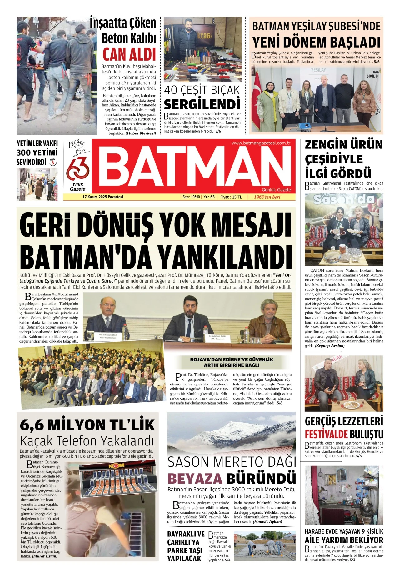 17 KASIM 2025 PAZARTESİ