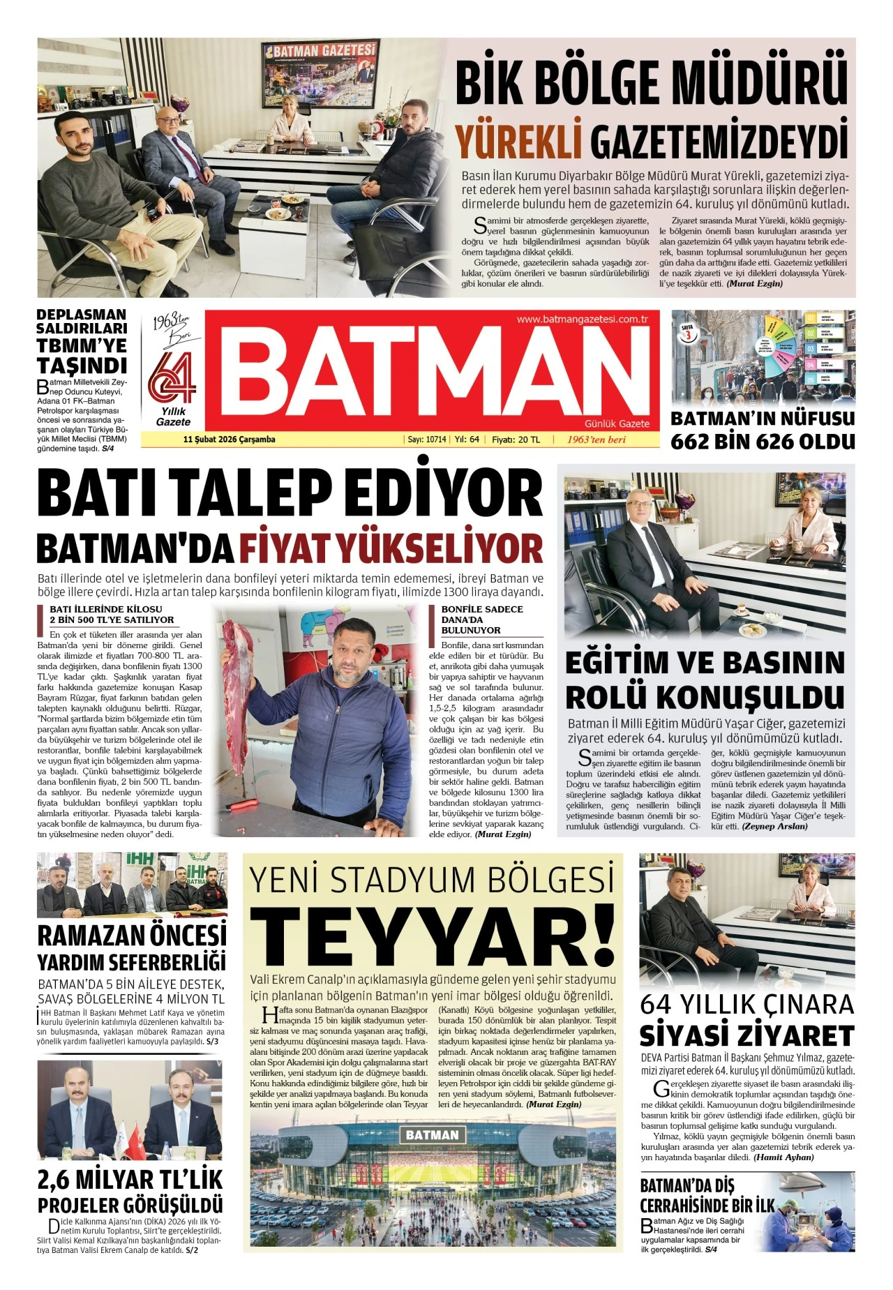 11 ŞUBAT 2026 &Ccedil;ARŞAMBA