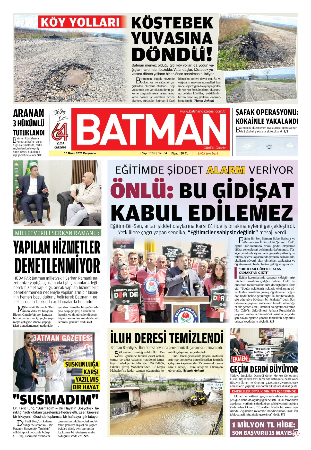 16 NİSAN 2026 PERŞEMBE