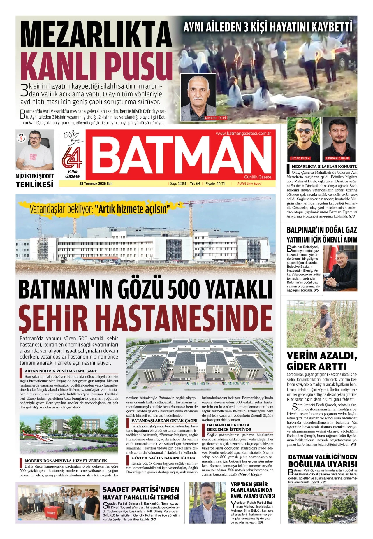 28 TEMMUZ 2026 SALI 