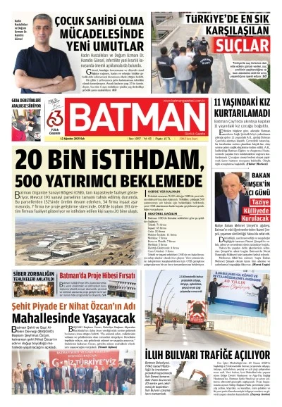 12 AĞUSTOS 2025 SALI 