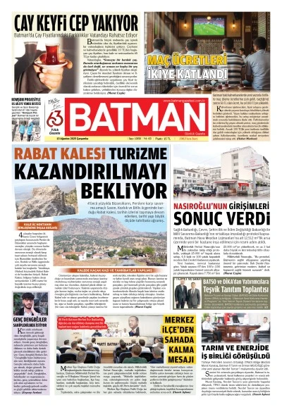 13 AĞUSTOS 2025 ÇARŞAMBA