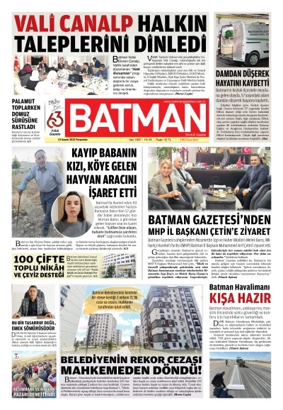 13 KASIM 2025 PERŞEMBE