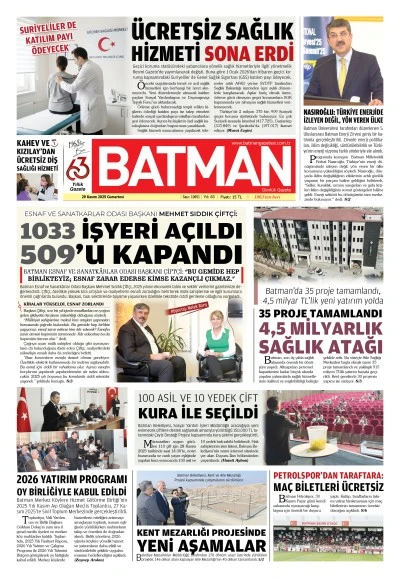 29 KASIM 2025 CUMARTESİ