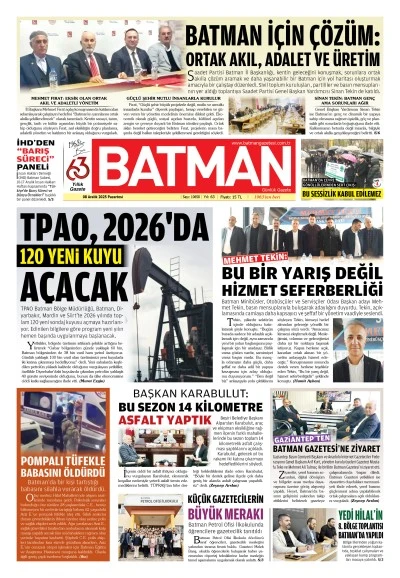 8 ARALIK 2025 PAZARTESİ
