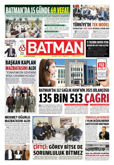 15 OCAK 2026 PERŞEMBE