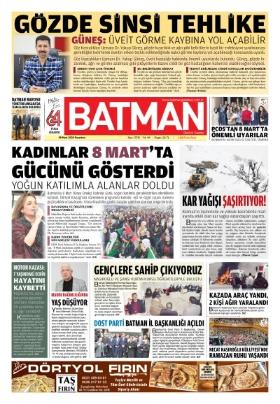 09 MART 2026 PAZARTESİ