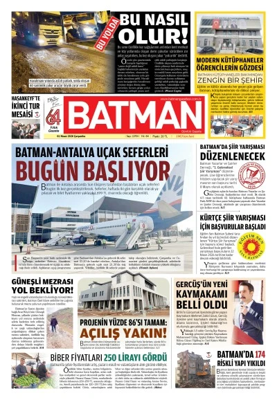 01 NİSAN 2026 &Ccedil;ARŞAMBA