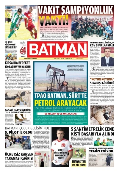 04 NİSAN 2026 CUMARTESİ