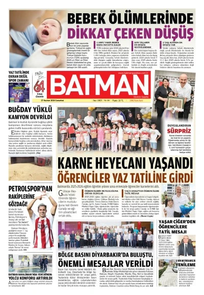 27 HAZİRAN 2026 CUMARTESİ