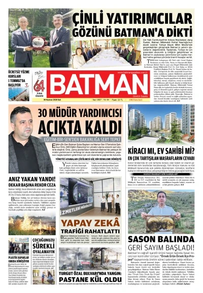 30 HAZİRAN 2026 SALI
