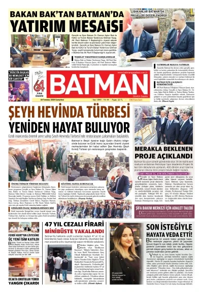 18 TEMMUZ 2026 CUMARTESİ