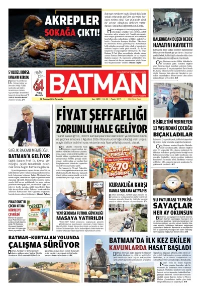 30 TEMMUZ PERŞEMBE 2026