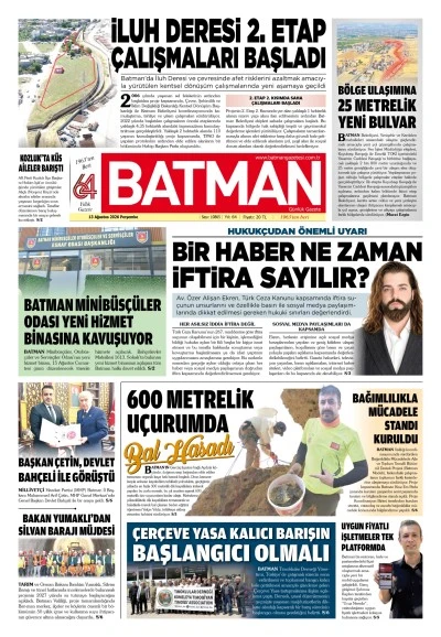 13 AĞUSTOS PERŞEMBE