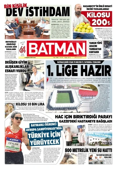 14 AĞUSTOS 2026 CUMA