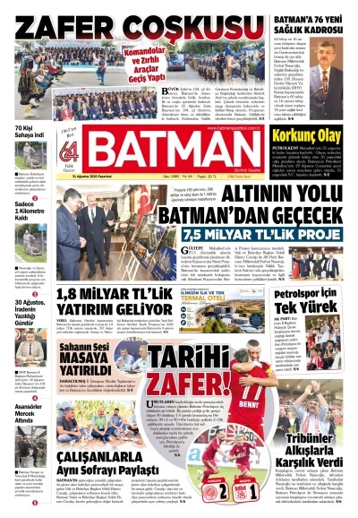 31 AĞUSTOS 2026 PAZARTESİ 