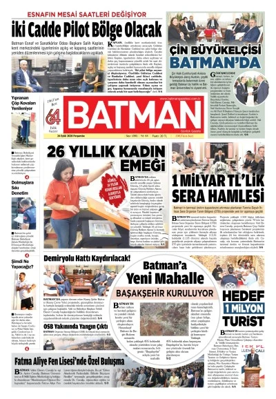 24 EYL&Uuml;L 2026 PERŞEMBE