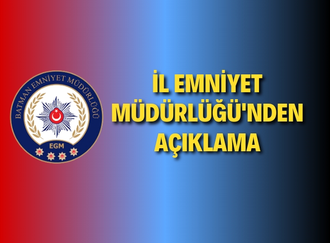 EMNİYET'TEN 'İNTİHAR' AÇIKLAMASI 