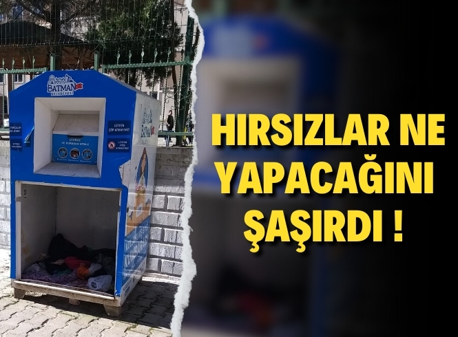 GİYSİ KUMBARASININ KAPISINI ÇALDILAR