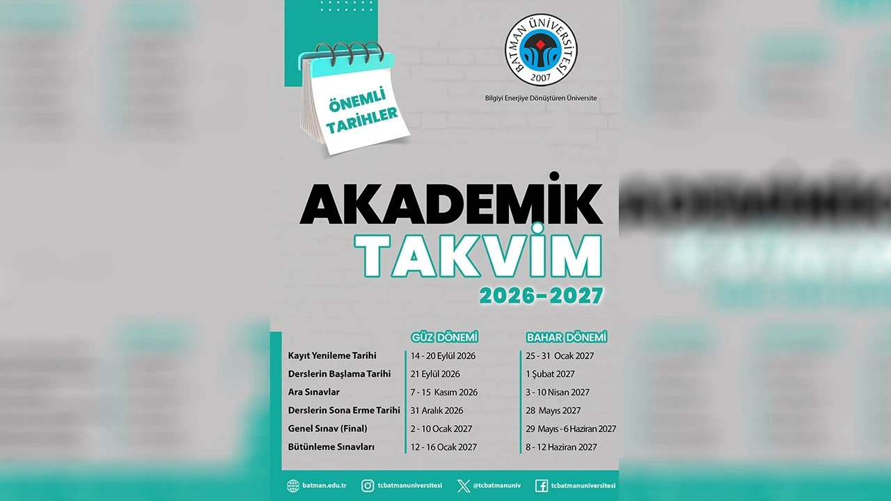DERS VE SINAV TARİHLERİ NETLEŞTİ