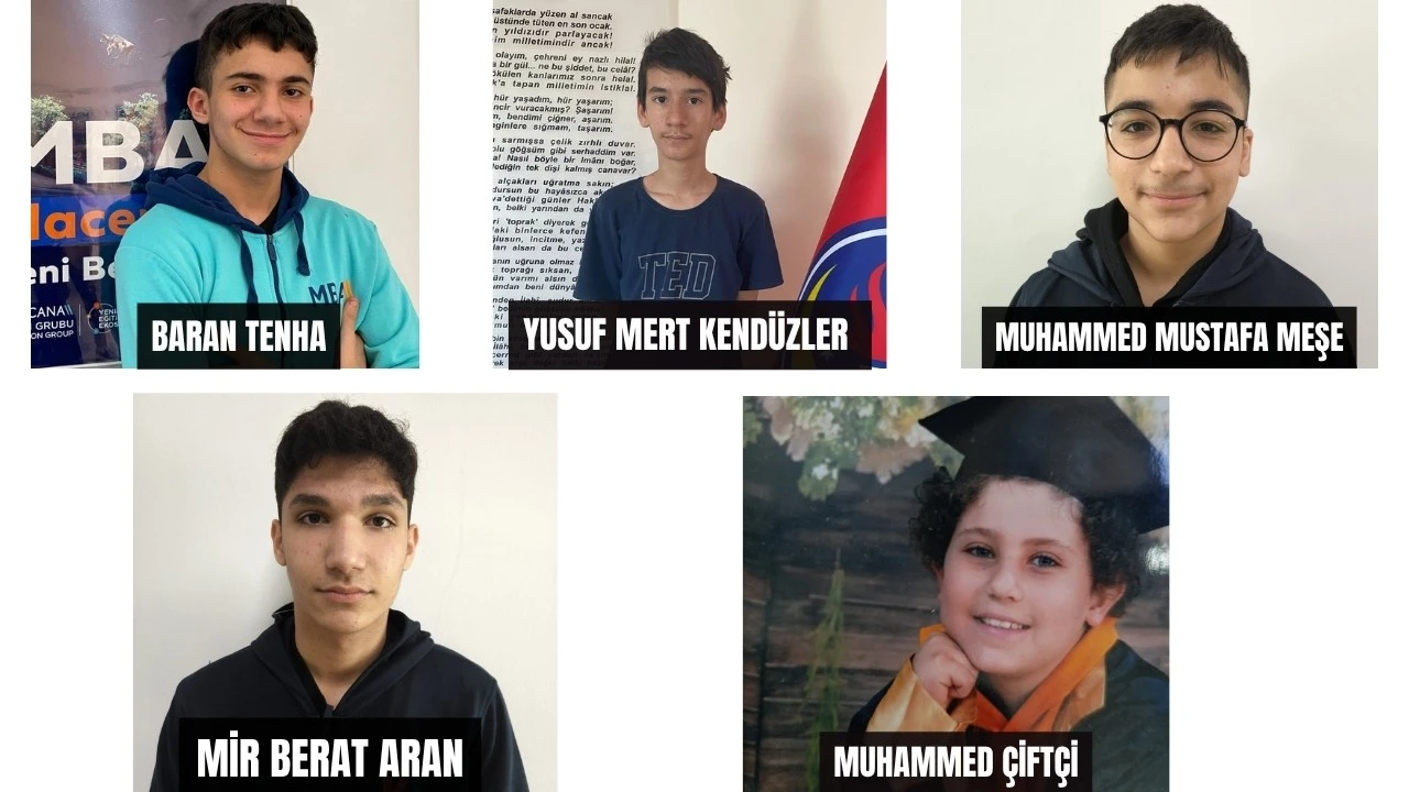 BATMANLI 5 &Ouml;ĞRENCİ T&Uuml;RKİYE BİRİNCİSİ!