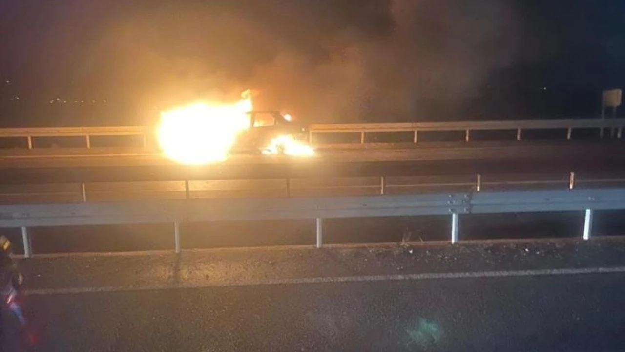 BATMAN-DİYARBAKIR KARAYOLUNDA ARA&Ccedil; YANGINI