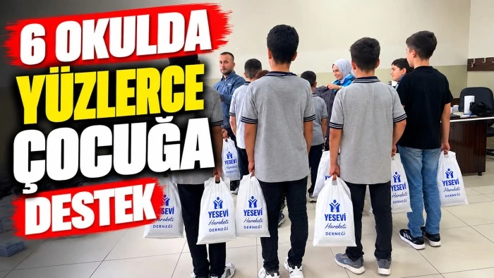 6 okulda y&uuml;zlerce &ccedil;ocuğa destek