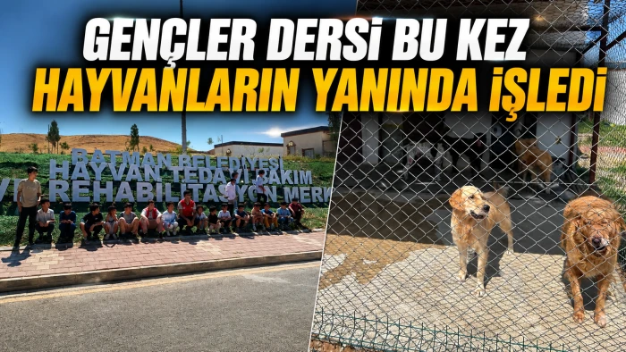 GEN&Ccedil;LER DERSİ BU KEZ HAYVANLARIN YANINDA İŞLEDİ