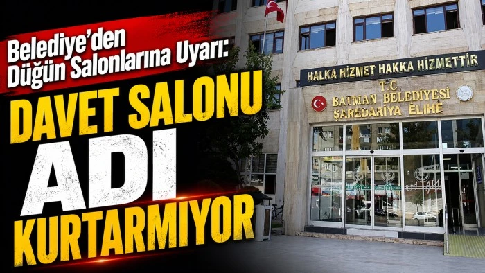 BELEDİYEDEN DAVET SALONU A&Ccedil;IKLAMASI