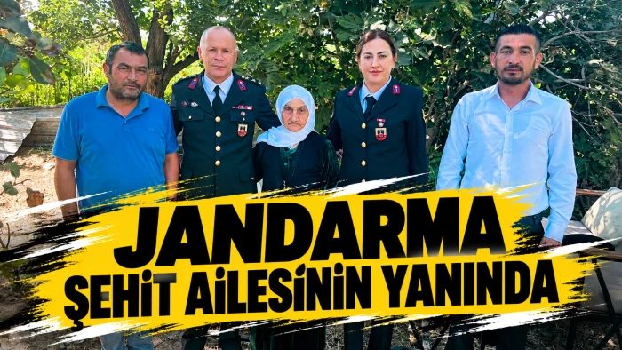 JANDARMA ŞEHİT AİLESİNİN YANINDA