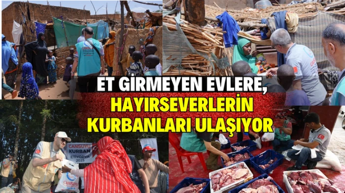 ET GİRMEYEN EVLERE, HAYIRSEVERLERİN KURBANLARI ULAŞIYOR