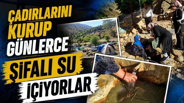 &Ccedil;ADIRLARINI KURUP G&Uuml;NLERCE ŞİFALI SU İ&Ccedil;İYORLAR