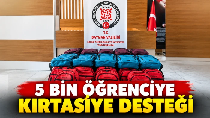 5 BİN &Ouml;ĞRENCİYE KIRTASİYE DESTEĞİ