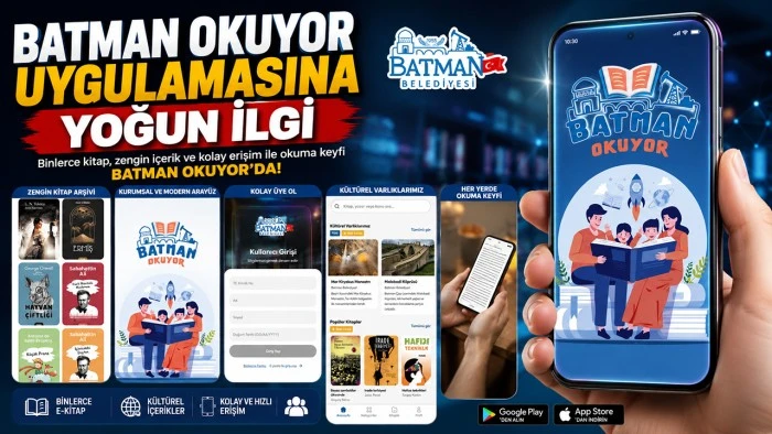 BATMAN OKUYOR UYGULAMASINA YOĞUN İLGİ
