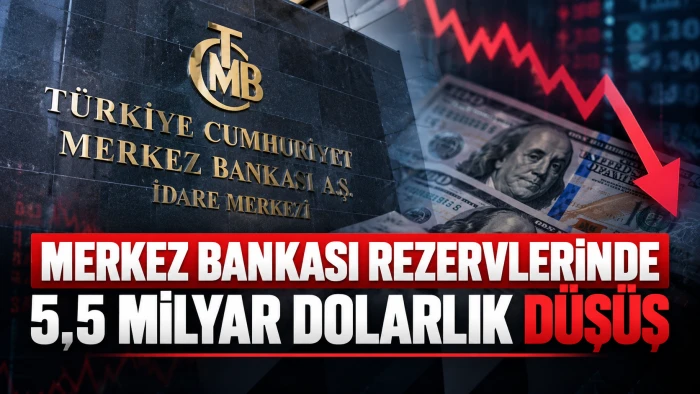 MERKEZ BANKASI REZERVLERİNDE 5,5 MİLYAR DOLARLIK D&Uuml;Ş&Uuml;Ş