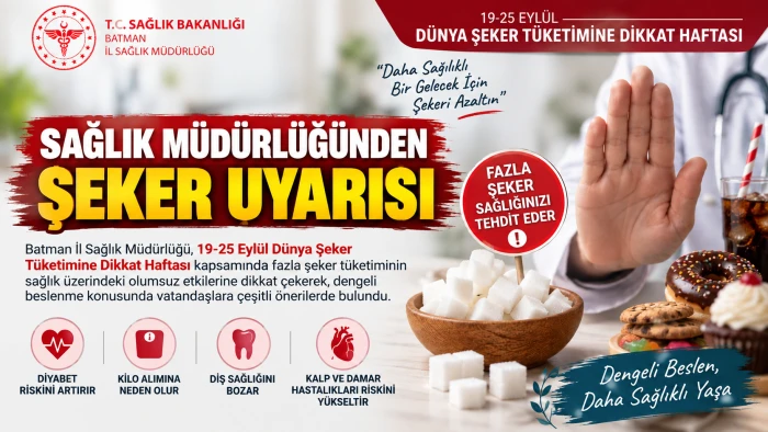 SAĞLIK M&Uuml;D&Uuml;RL&Uuml;Ğ&Uuml;NDEN ŞEKER UYARISI