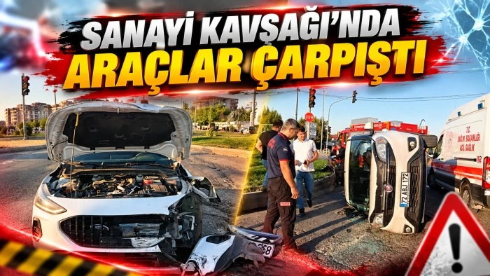 SANAYİ KAVŞAĞI'NDA ARA&Ccedil;LAR &Ccedil;ARPIŞTI