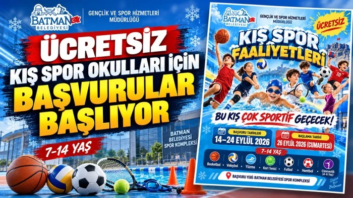 &Uuml;CRETSİZ KIŞ SPOR OKULLARI İ&Ccedil;İN BAŞVURULAR BAŞLIYOR
